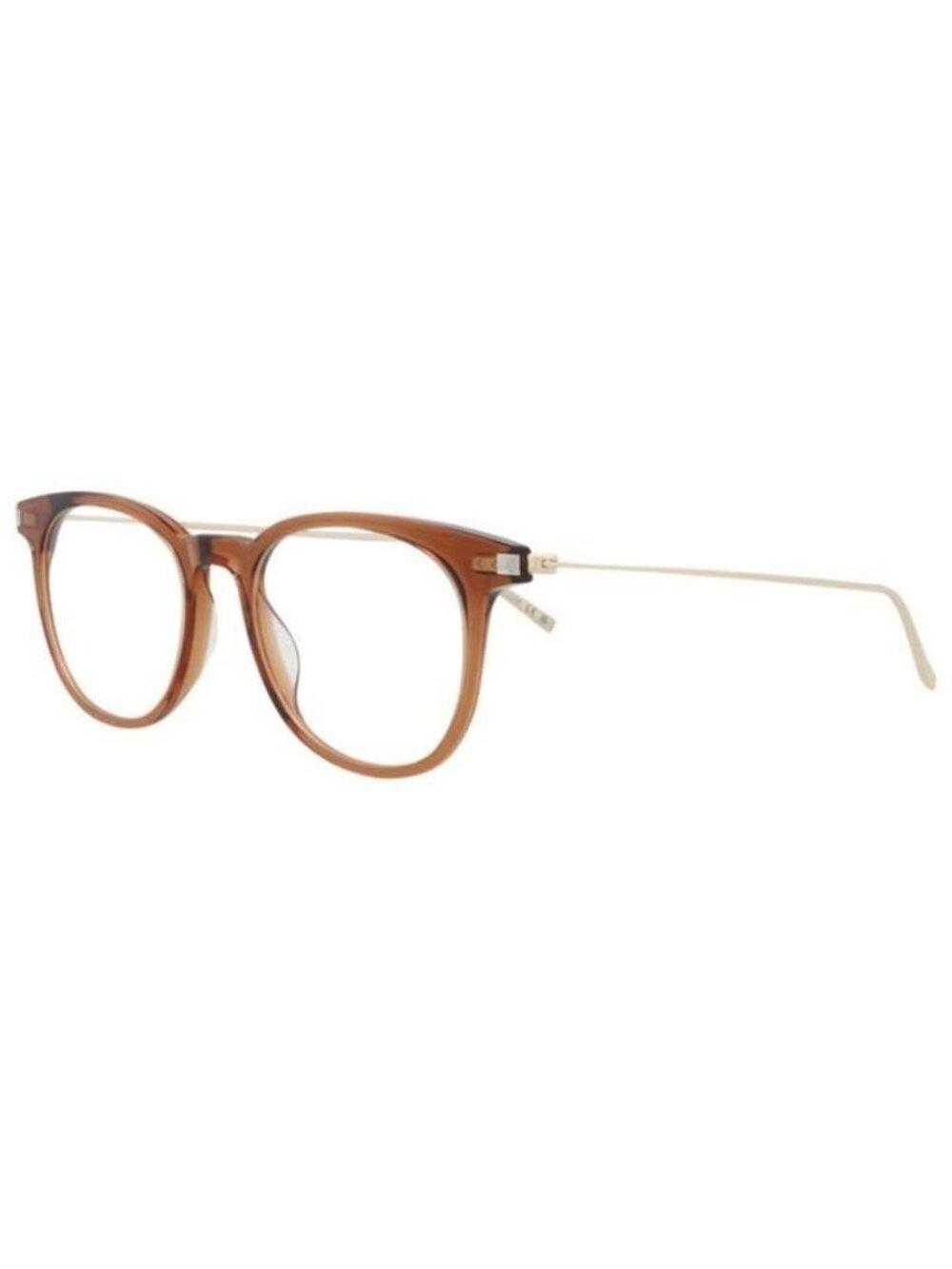 New Saint Laurent Mens Round/Oval Brown Gold Transparent Fashion Designer Eyegla